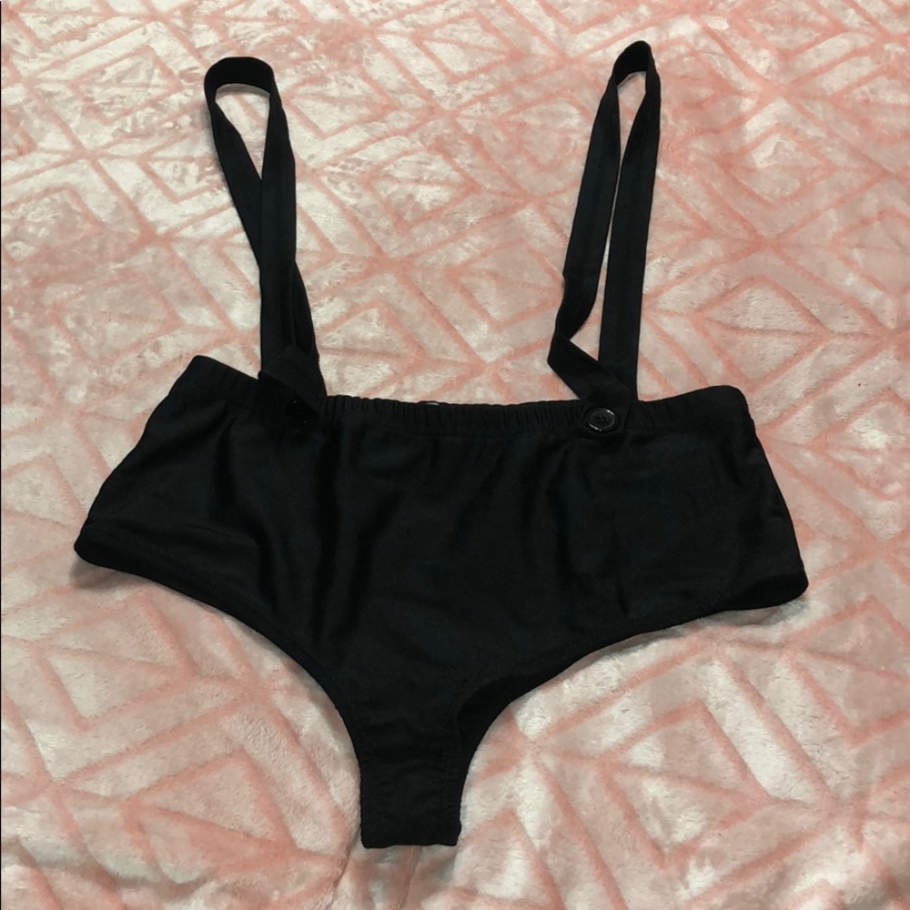Black high waisted suspender rave bottoms size XL